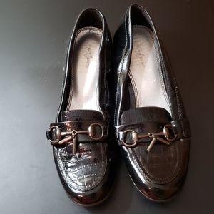 Unisa blk suede wedges